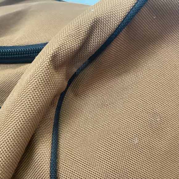 CARHARTT Duffle Bag Canvas Tote Pocket Carry Handles Brown & Black Gear Bag - Picture 4 of 15